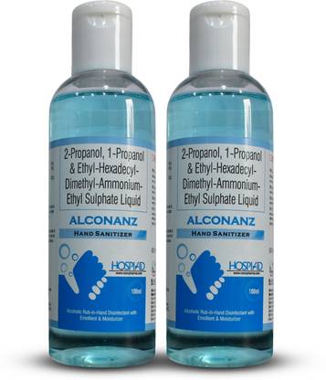 ALCONANZ Handrub Liquid 100 Ml Hand Sanitizer Bottle