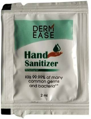 DERMEASE Pack of 200  Sachet Each 2ml Hand Sanitizer Sachet