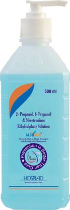 alcorub Alcoholic Rub-In-Hand Disinfectant With Emollient & Moisturizer Hand Rub Bottle + Dispenser