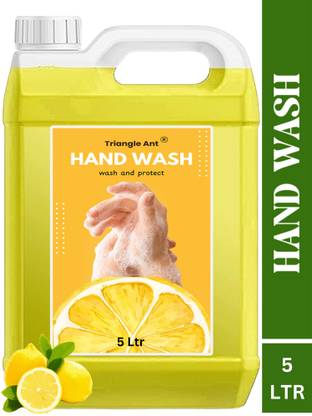 Triangle Ant Lemon Handwash Liquid Soap - 5 L | Rose | Kills 99% Germs* Hand Wash Can