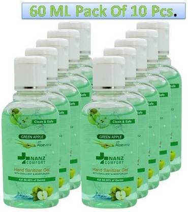 Nanz Comfort  Gel Green Apple Hand Sanitizer Bottle