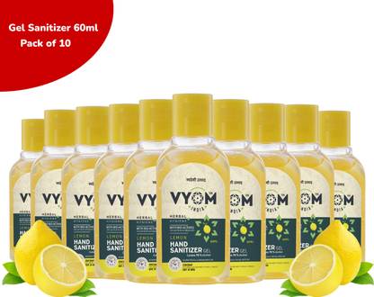 VYOM INDIA HerbalHygieneLemonGelHandSanitizerBottle Hand Sanitizer Bottle
