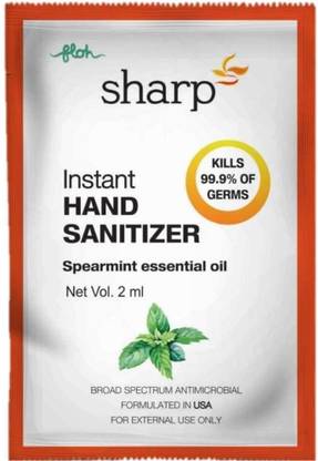 Floh  Sachet 2 ml, Spearmint oil Extract, Pack of 200, hand Sanitizer Pocket Sachet with 70% Alcohol Hand Sanitizer Sachet