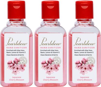 Pearldew (Cherry Blossom) | Aloe & Neem | Paraben Free 60 ml Hand Sanitizer Bottle