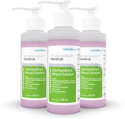 Microshield Handrub 100ml (CHG + Ethanol) Pack Of 3 Hand Rub Bottle