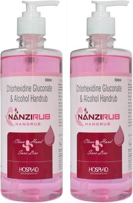 Nanzirub Liquid Handrub (Pack of 2) Hand Sanitizer Bottle