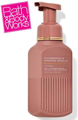 BATH & BODY WORKS RASPBERRY & WIPPED VANILLA FOAMING HAND WASH Hand Wash Bottle + Dispenser