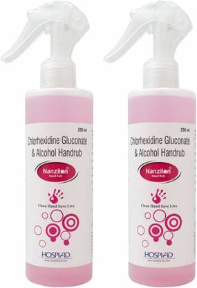 nanzilon Handrub 24 Hour Protection Spray- 99.99% Effective Against Germs Hand Rub Bottle + Dispenser