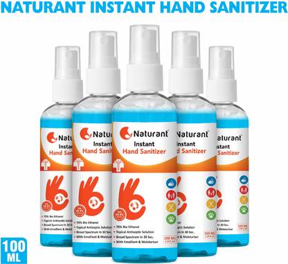 Naturant 70% Bio Alcohol Sanitizer|Kills 99.9% Germs & Viruses|Doctors Recommended Hand Sanitizer Spray Spray Bottle