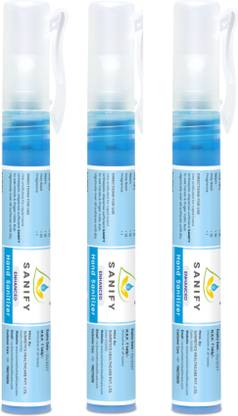 SANIFY HERBAL LIQUID HAND SANITIZER PEN | Pack Of 3 Hand Sanitizer Pump Dispenser