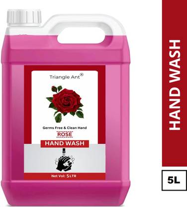 Triangle Ant Rose Handwash Liquid Soap - 5 L | Rose | Kills 99% Germs* | Hand Wash Can