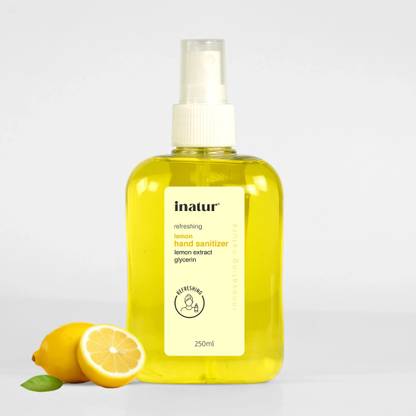 inatur Refreshing Lemon Sanitizer Spray Spray Bottle