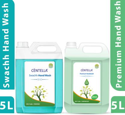 CENTELLA Handwash Combo 5L | Swachh & Premium Hand Wash Combo | Hand wash 5l combo pack | Hand Wash Can