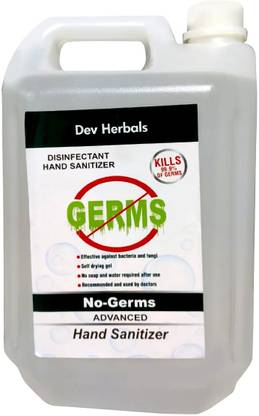 Dev Herbals No Germs Advanced Sanitizer with 70% Alcohol with goodness of Aloevera Hand Sanitizer Can