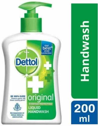 डेटॉल ओरिजिनल लिक्विड हैंड वॉश पैक (200ml) हैंड वॉश बोतल