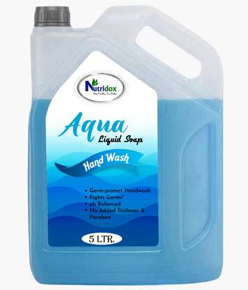 Nutridox Active Fresh Hand Wash Liquid - 5 L, Oceanus(Aqua) Freshness, Soft on Hands Hand Wash Can