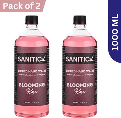 Sanitick Liquid Handwash - Blooming Rose |-Gentle & Refreshing Formula for Clean Hand Wash Bottle