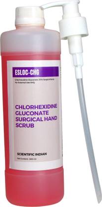 ESLOC Surgical Hand Wash Scrub - Chlorhexidine Gluconate 20% Dental, Surgical Use Hand Wash Bottle + Dispenser