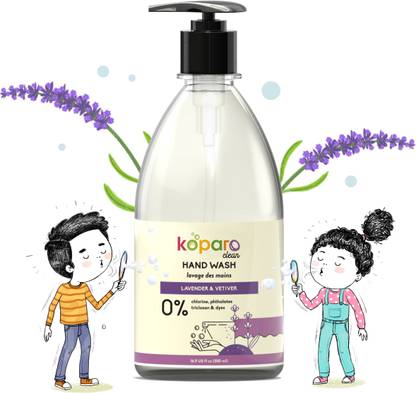 Koparo Hand Wash - Ph Balanced & Hypoallergenic - Infused with Tea Tree Essential Oil, Glycerin - Kids Safe - Eco Friendly Hand Wash Bottle + Dispenser