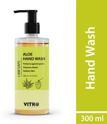 VITRO Aloe Hand Wash|Herbal Germ protection|Contains Aloe Vera & Honey|Keep Hand Soft| Hand Wash Bottle