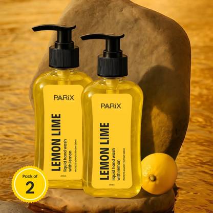 Parix Zesty Lemon Lime Handwash – Deep Clean & Uplifting Citrus Freshness Hand Wash Bottle + Dispenser
