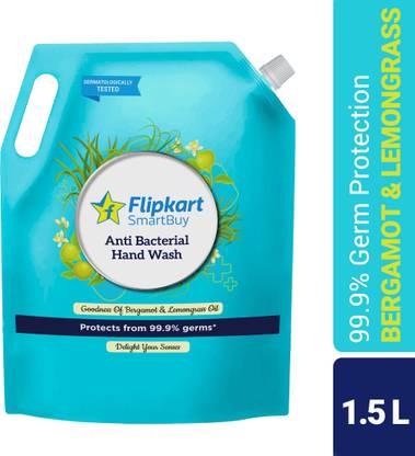 Flipkart SmartBuy Anti-Bacterial Lemongrass & Bergamot Moisturising Hand Wash Refill Pouch
