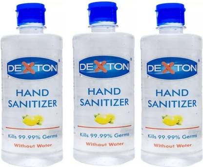 Dexton Alcohol Based Sanitizer(Lemon)-500 Ml, Bottle(Pack of 3) Hand Sanitizer Bottle