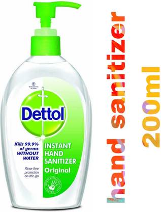 Dettol Original Kills 99.9% Of Germs Without Water Hand Sanitizer Bottle + Dispenser