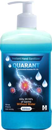 QUARANT 80% Alcohol Based Pump, WHO Recommended Formula & FDA Approved, Instant Hand Sanitizer Pump Dispenser