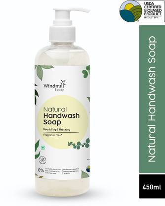 Windmill baby Fragrance Free Liquid Handwash Soap Nourishing & Hydrating for The Whole Family Hand Wash Bottle