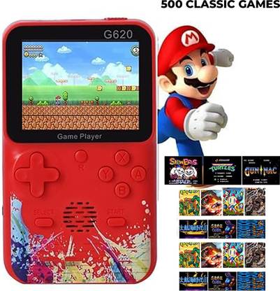WRADER 500 Classic Games Wireless Hand Video Game with AV Cable for TV Support Handheld Gaming Console