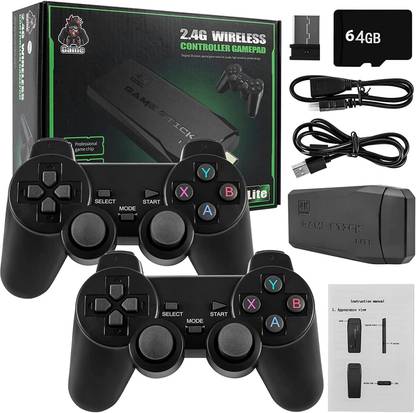 ELE ESPIRIT Wireless Retro Game Console, Plug & Play Video TV Game 4K Ultra HD Game Stick Handheld Gaming Console