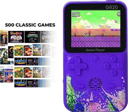 WRADER 500 Classic Games Hand Video Gaming Console with Super Mario Game, Contra Game Handheld Gaming Console