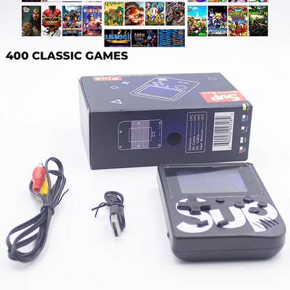 WRADER 400 Classic Games Handheld SUP Game Box with Games like Contra Series Super Mario Jackal Tank94 Adventure Battle and More