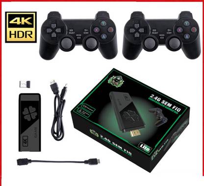 QAWACHH Wireless Game - 2.4G Gaming Controller with Game Stick (2 Console, 1 Game Stick) Handheld Gaming Console
