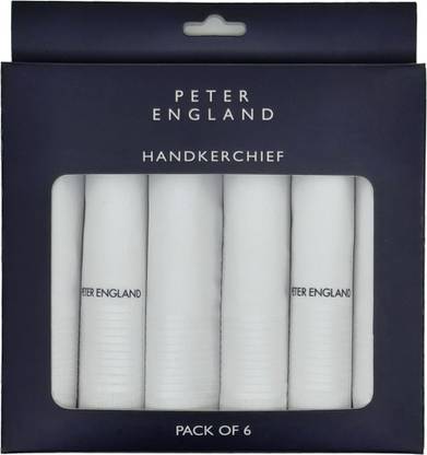 PETER ENGLAND Men's Cotton White ["White"] Handkerchief