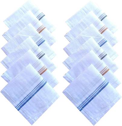 KRITIKA Men's Handkerchief Cotton Fabric White Premium Quality ["White"] Handkerchief