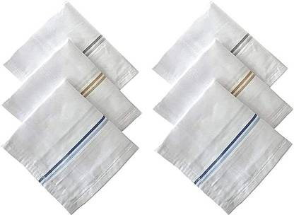 Men's Best Quality Royal 100% Cotton Premium Fabric ["White"] Handkerchief