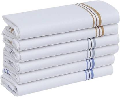 CAPADA MEN'S ROYAL CLASSY COTTON ["WHITE COLOR LINE"] Handkerchief