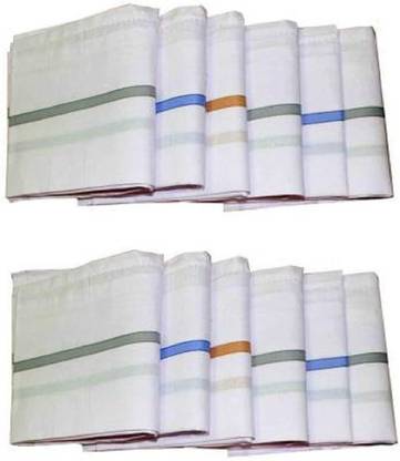 jimdar NEW_Men Cotton Premium Handkerchief ["White"] Handkerchief