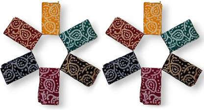 RRCART 100% Pure Cotton Batik Printed Large Size ["Multycolour"] Handkerchief