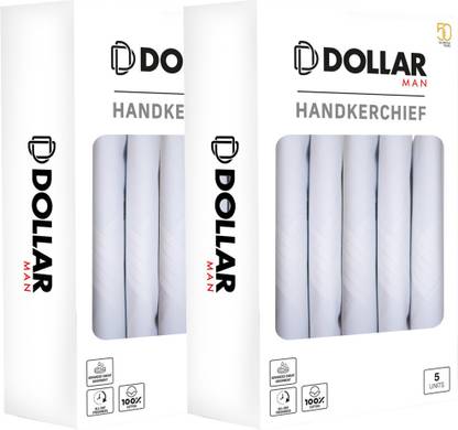 Dollar Cotton Handkerchiefs Hanky for Men ["White"] Handkerchief