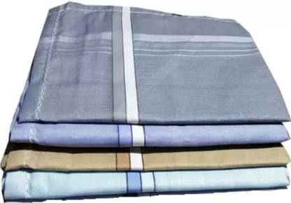 Fassify 100%Cotton Silkysoft Handkerchief for All|SoftHandfeel|UltraCompact|Largesize ["LT-COLOR-DK-OUTLINE"] Handkerchief