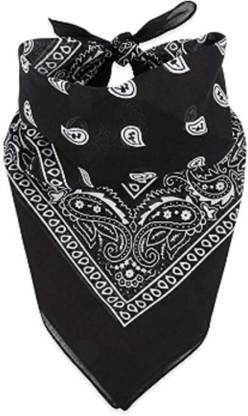 CozyFox BLACK- Unisex Bandana For All Ages ["Black"] Handkerchief