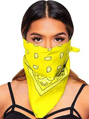 Tough Headwear Unisex Bandana For All Ages ["Yellow"] Handkerchief