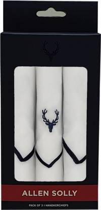 Allen Solly Mens Cotton Hanky ["White"] Handkerchief