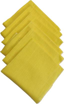 Ritya Creation Handkerchief PACK OF 6 ["Yellow"] Handkerchief