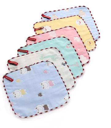 Khillayox Microfiber Soft Face Towel/Rumal for Women's, Kids and Babies-400 GSM(25x25 CM) ["Multicolor"] Handkerchief