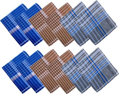 Solvia Men'S Multicolor Checks 100% Pure Cotton ["Multicolor"] Handkerchief