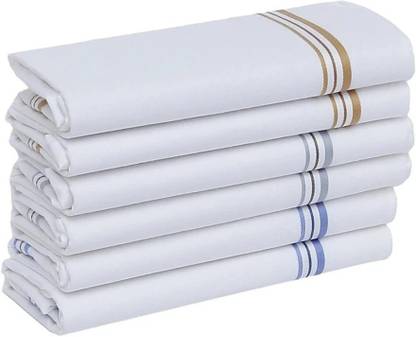 CAPADA MEN'S ROYAL CLASSY COTTON ["WHITE COLOR LINE"] Handkerchief